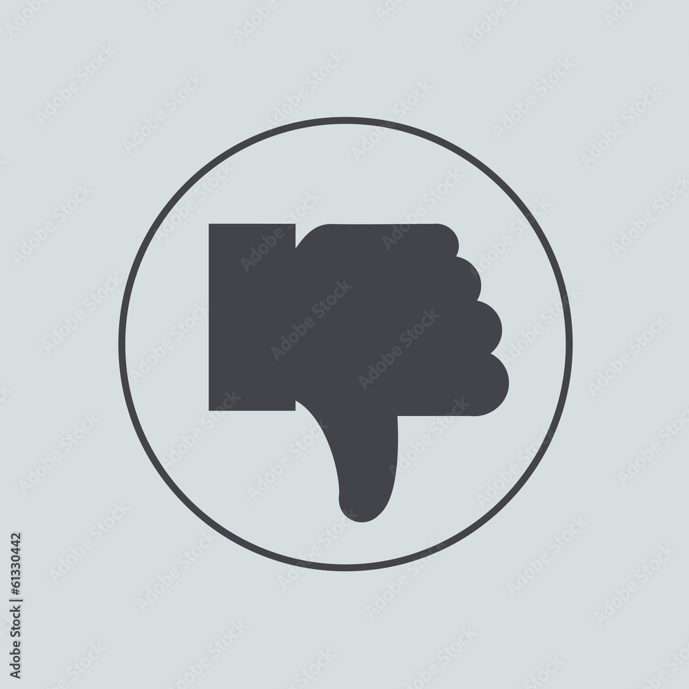 Fototapeta premium Vector circle icon on gray background. Eps 10