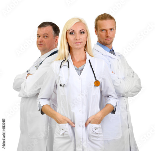 Medical workers isolated on...