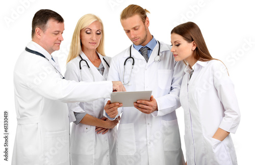 Medical workers isolated on...