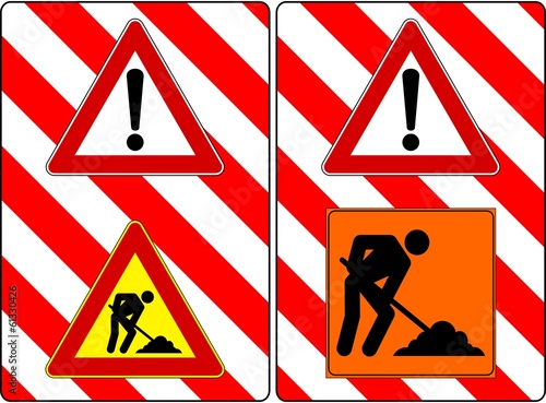 SEGNALI PERICOLO LAVORI IN CORSO