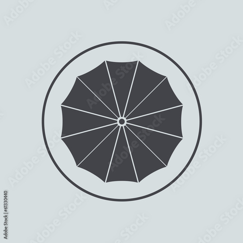 Vector circle icon on gray background. Eps 10