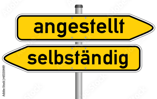 angestellt selbständig schild  #140210-svg02