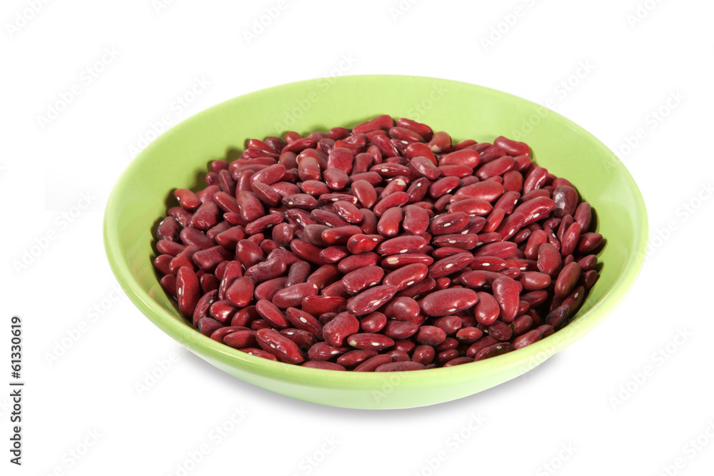 Red kidney beans isolated on white background Red kidney beans isolated on white background