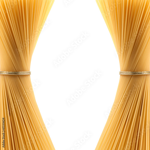 Two bundles of spaghetti
