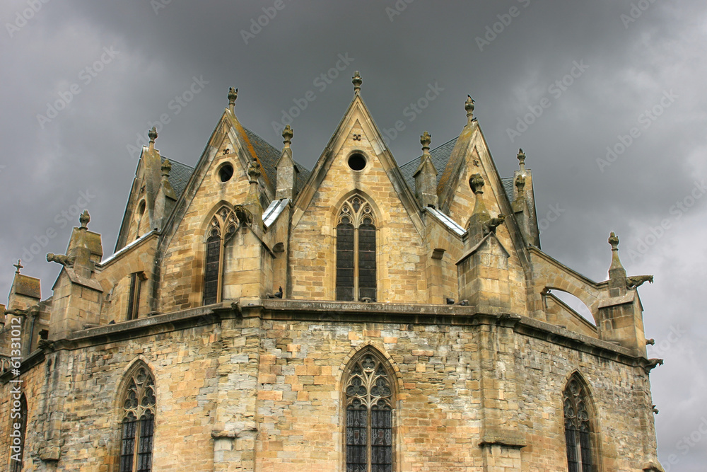 Fototapeta premium Catedral con cielo gris