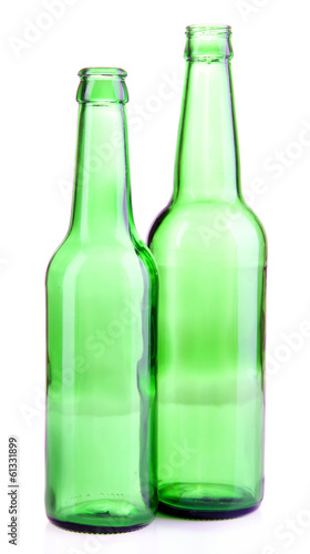 Glass bottles isolated on white