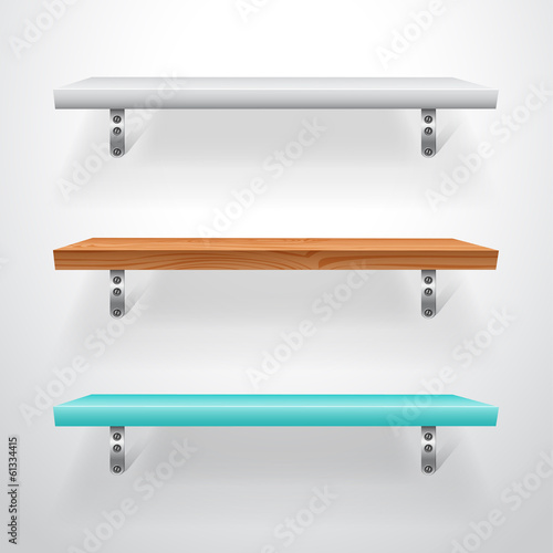 Shelves on the wall