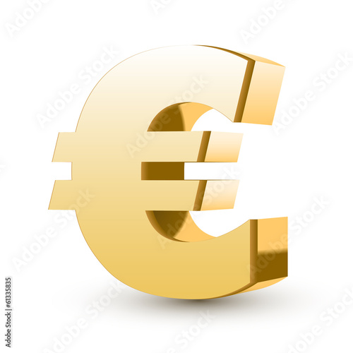 golden euro symbol