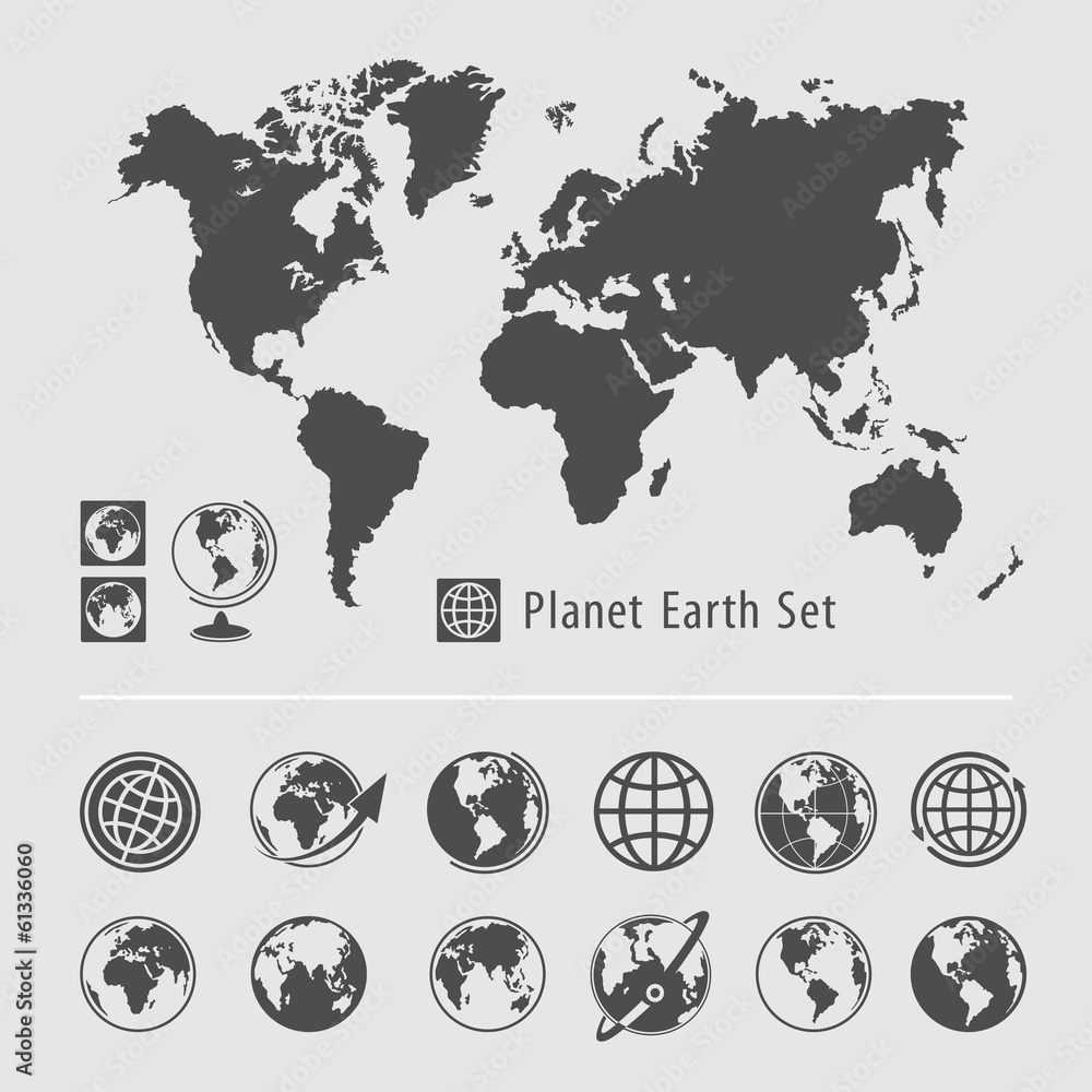 Naklejka Planet earth symbol set