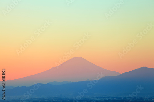 Mountain Fuji sunset