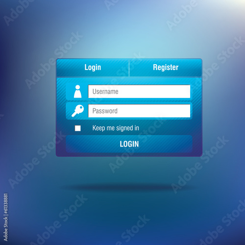 Login template form, eps 10