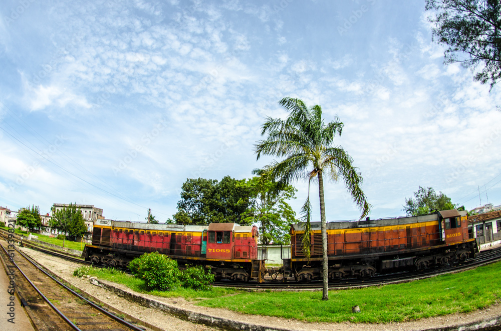 Fototapeta premium Cuban trains and railroads