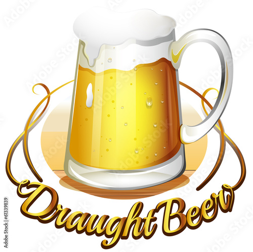 A draught beer label