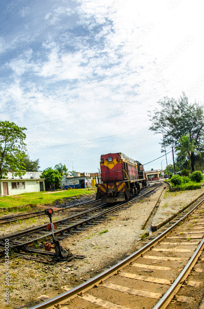 Fototapeta premium Cuban trains and railroads