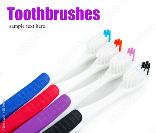 Tooth-brushes isolated on white