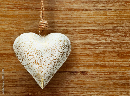 heart on wooden background