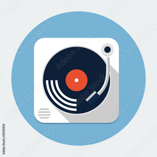 Turntable flat icon