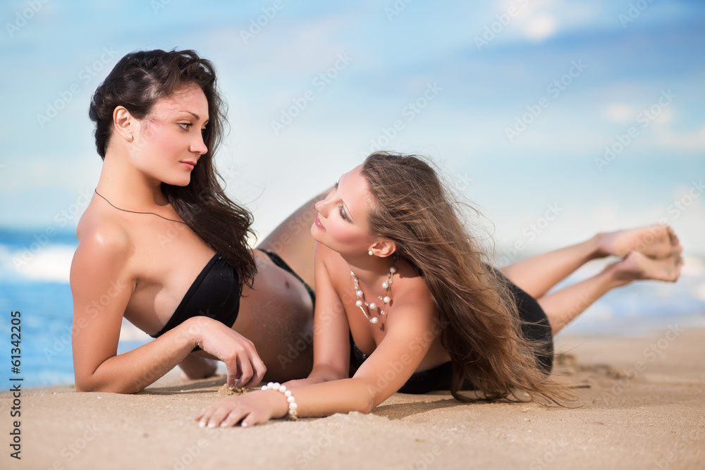 Two sexy slim women