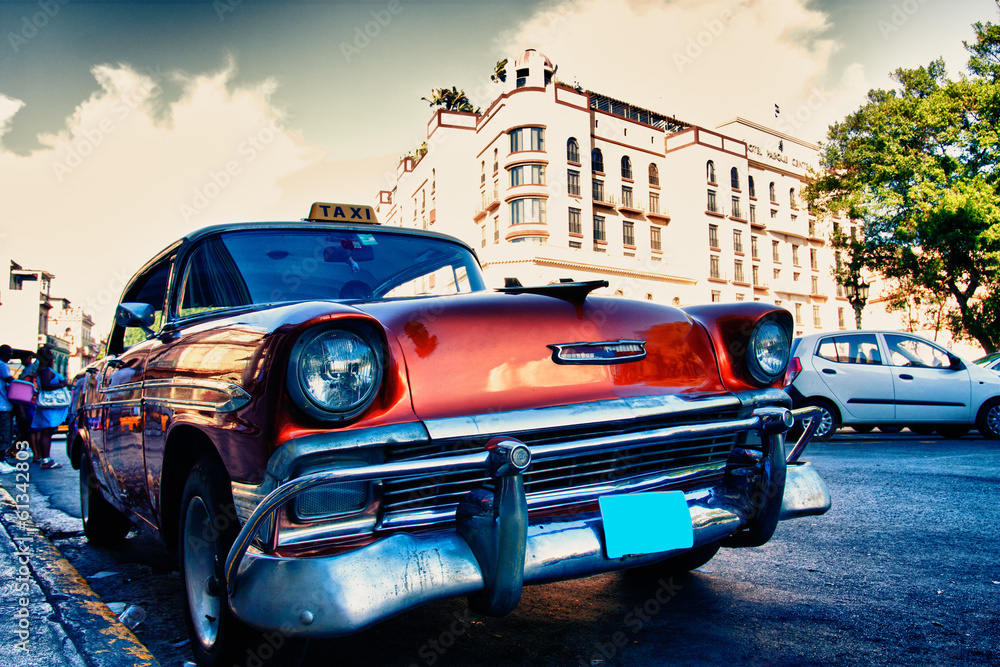 Naklejka premium kubańskie stare samochody