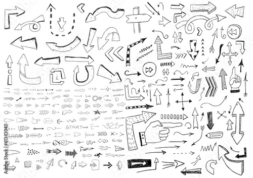 Hand drawn arrows