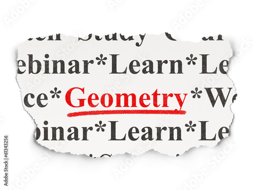 Education concept: Geometry on Paper background