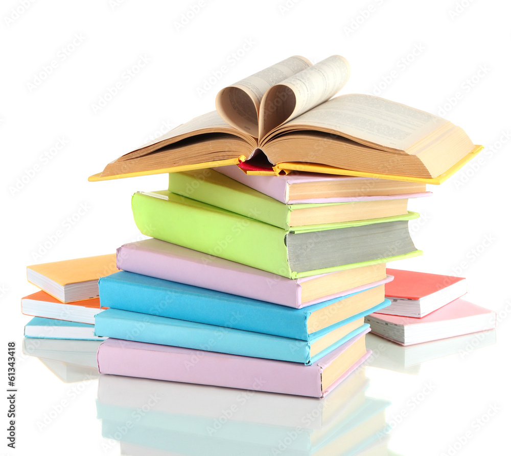 Stacks of books isolated on white Stacks of books isolated on white