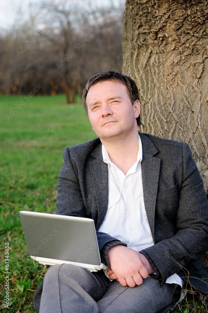Businessman with laptop Businessman with laptop