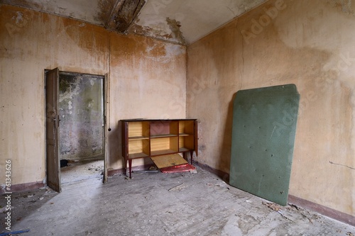 old abandoned living room