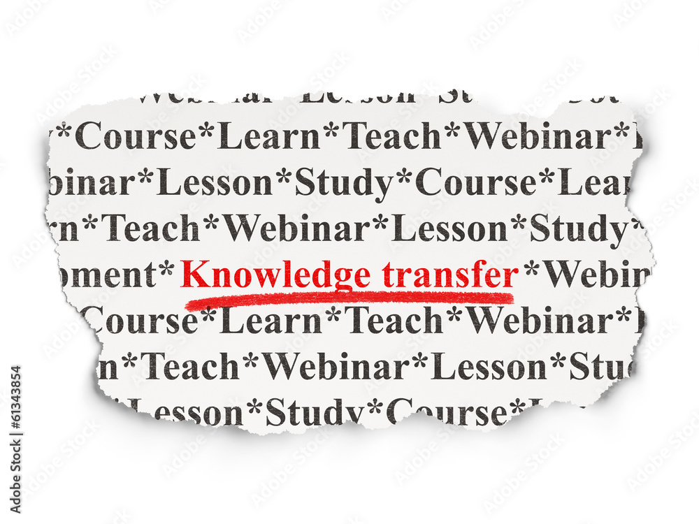 Education concept: Knowledge Transfer on Paper background Education concept: Knowledge Transfer on Paper background