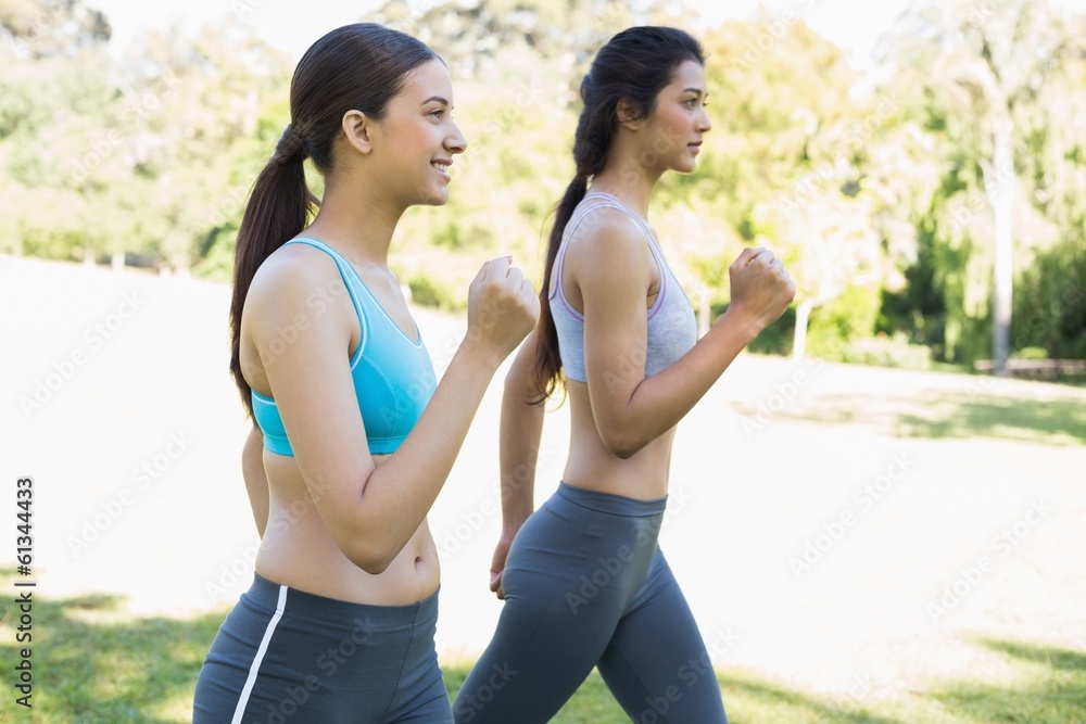 Fototapeta premium Sporty women jogging