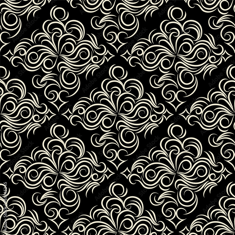 seamless wallpaper.calligraphic pattern.floral background seamless wallpaper.calligraphic pattern.floral background