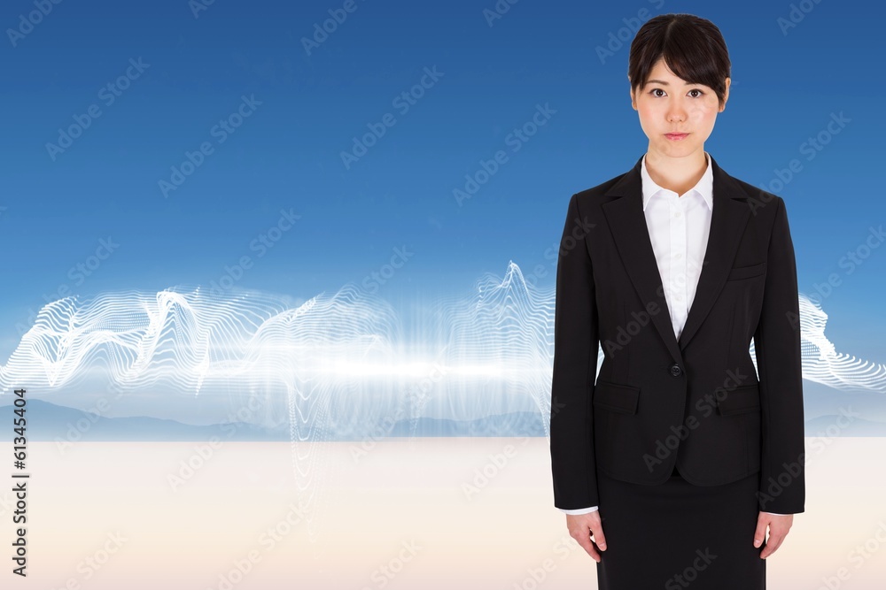 Composite image of serious businesswoman Composite image of serious businesswoman