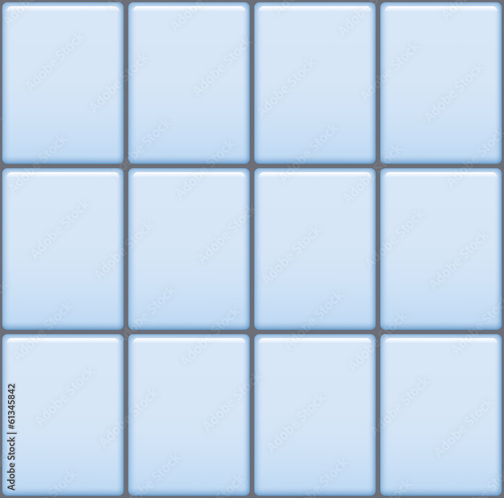 Vector seamless pattern of gently blue ceramic tiles