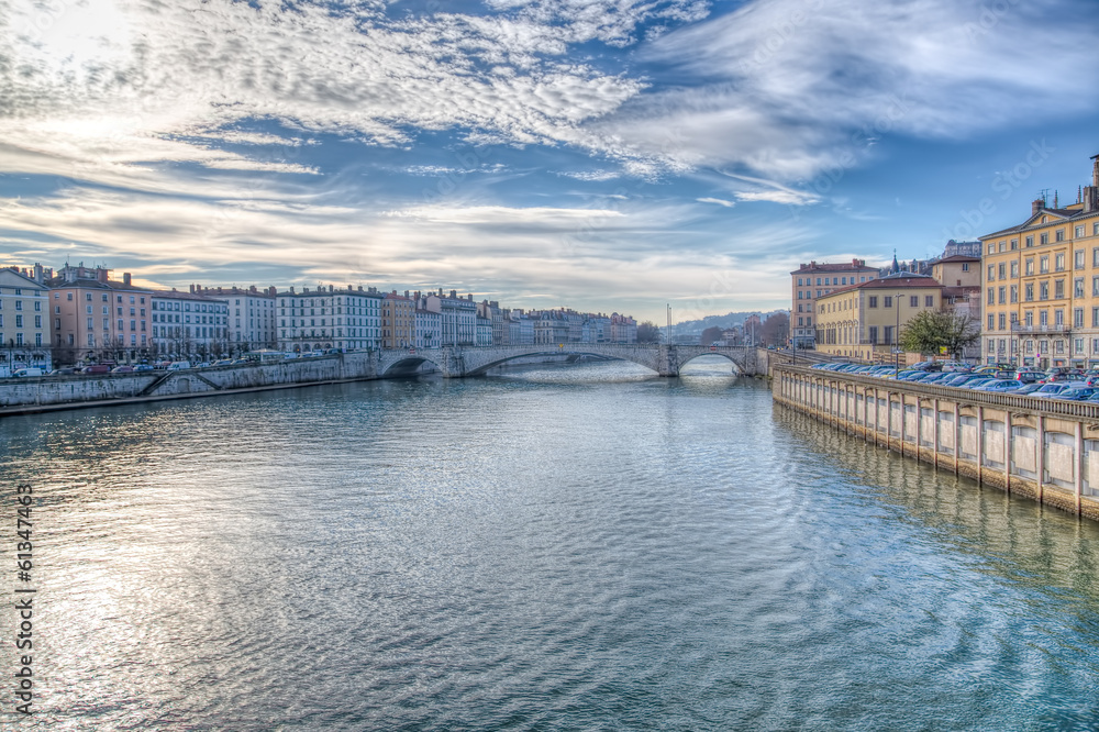 Lyon and the River Saone, France
