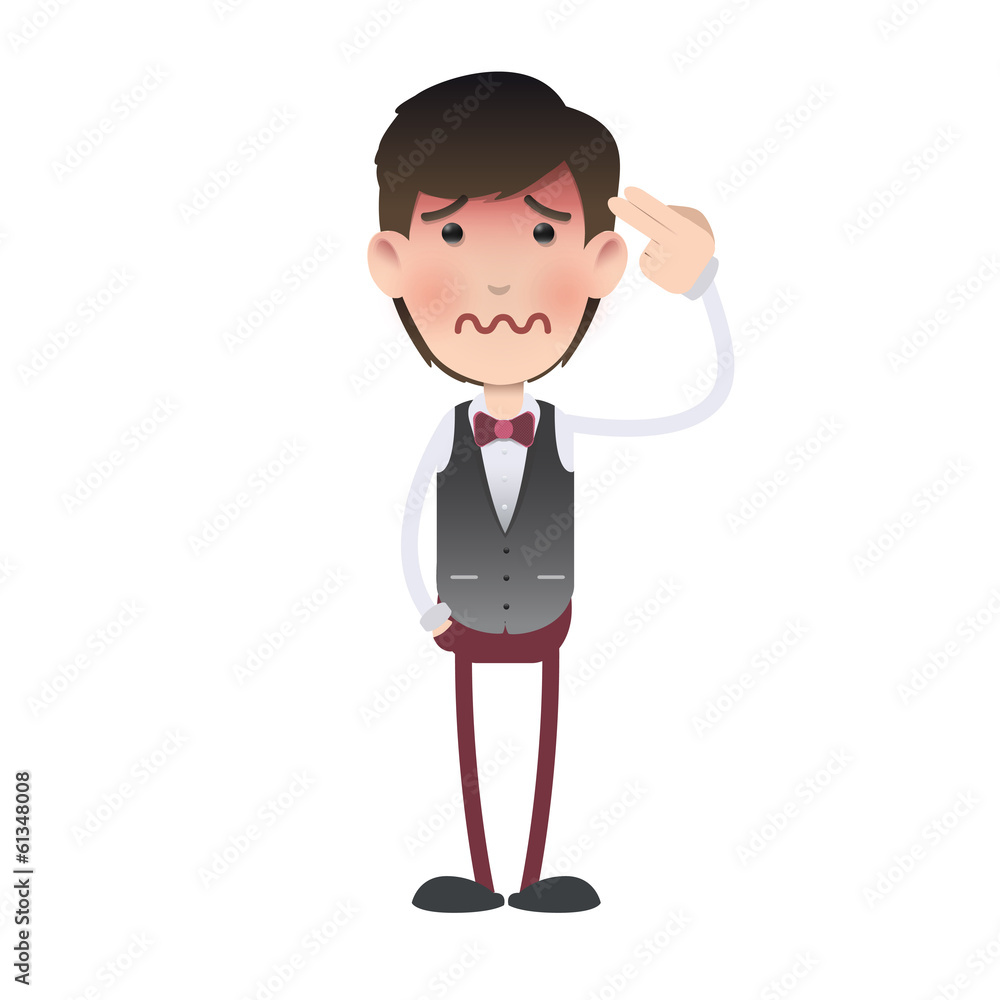 Man commit suicide over white background Man commit suicide over white background