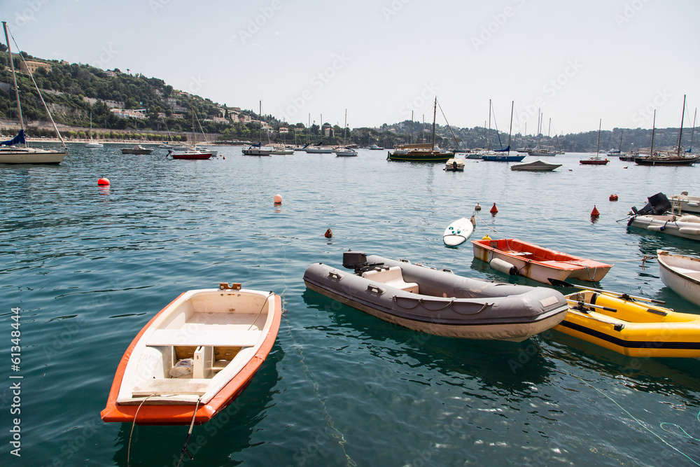 Colorful Boats in Villefranche Bay