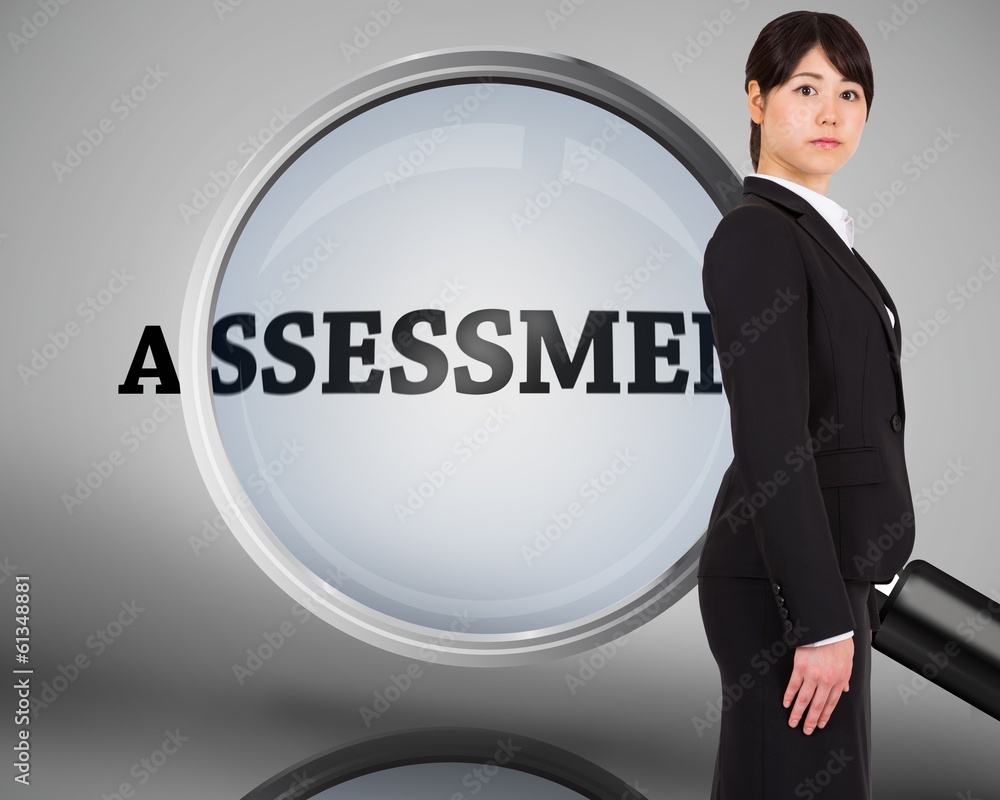 Composite image of serious businesswoman Composite image of serious businesswoman