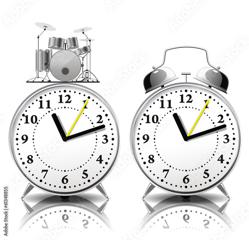 Alarm clock set in a retro style.