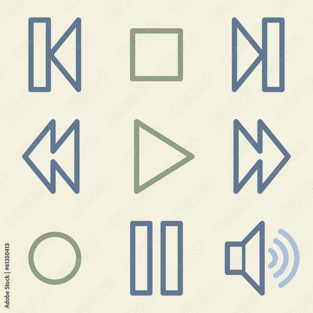 Player web icons, money color set Player web icons, money color set