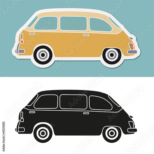 funny old fashion italian minivan