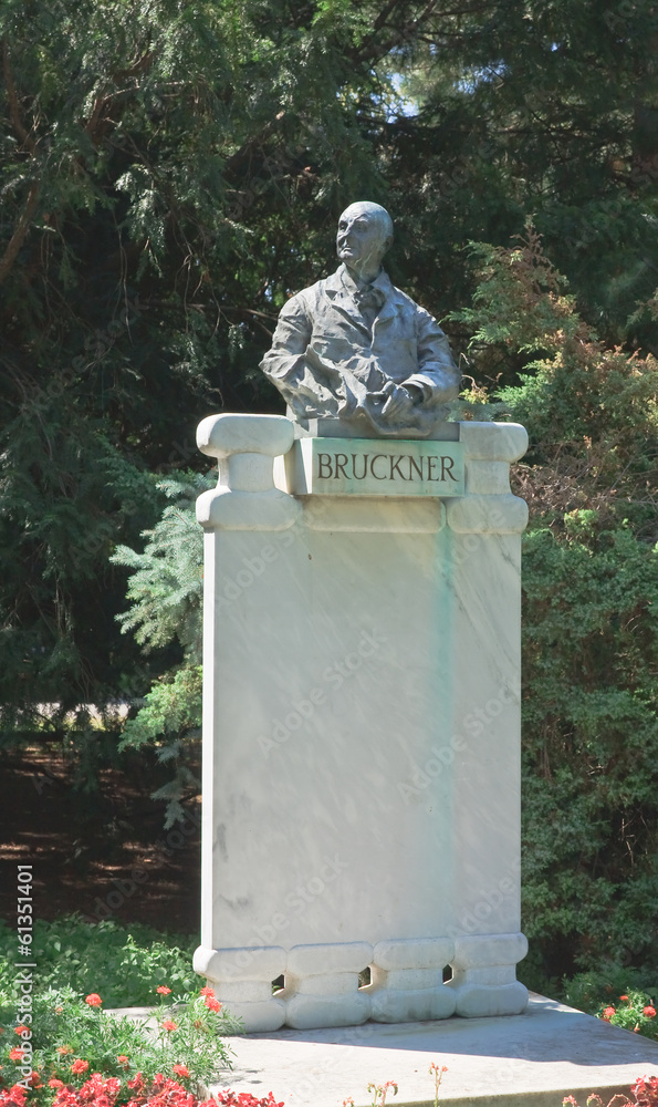 Bust of the composer Anton Bruckner. Stadtpark. Vienna. Austria