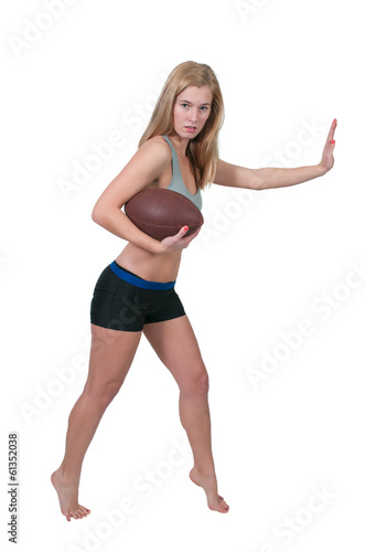 Woman Playing Football