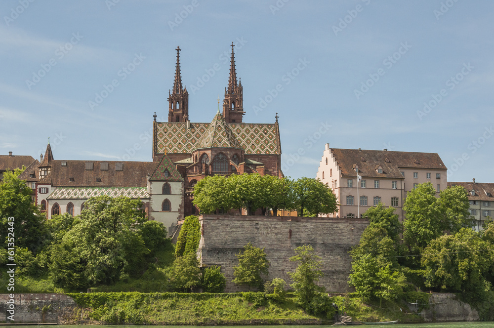 Basel, Münster, Kirche, Altstadt, Rheinufer, Rhein, Schweiz