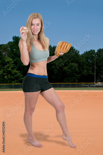 Woman Baseball Player © Rob Byron