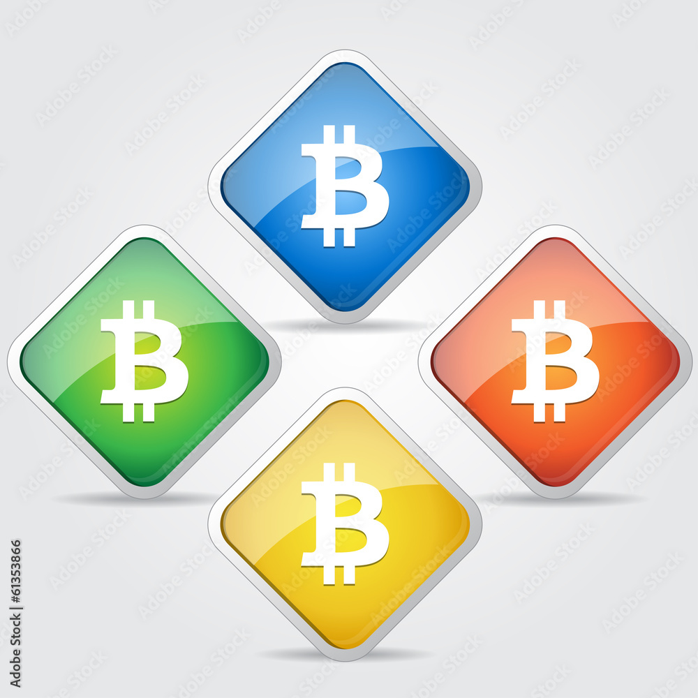 Obraz premium Bit Coin Vector Sign Icon