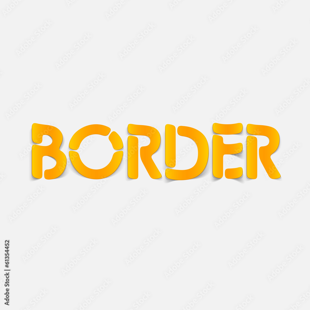 realistic design element: border