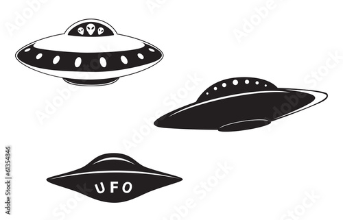 Set of flying saucers