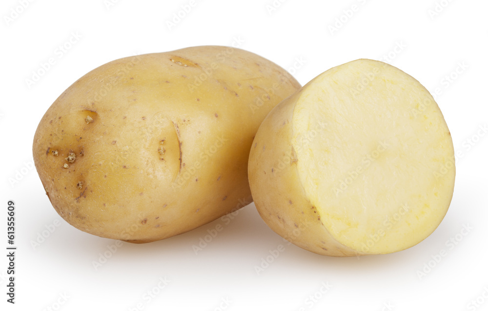 Potatoes isolated on white background with clipping path Potatoes isolated on white background with clipping path