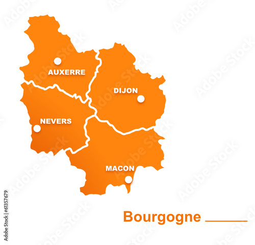 bourgogne région départements et villes