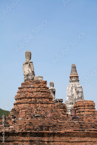  Wat Chai Watthnaram viewed from entrance in Ayutthaya  Thailand
